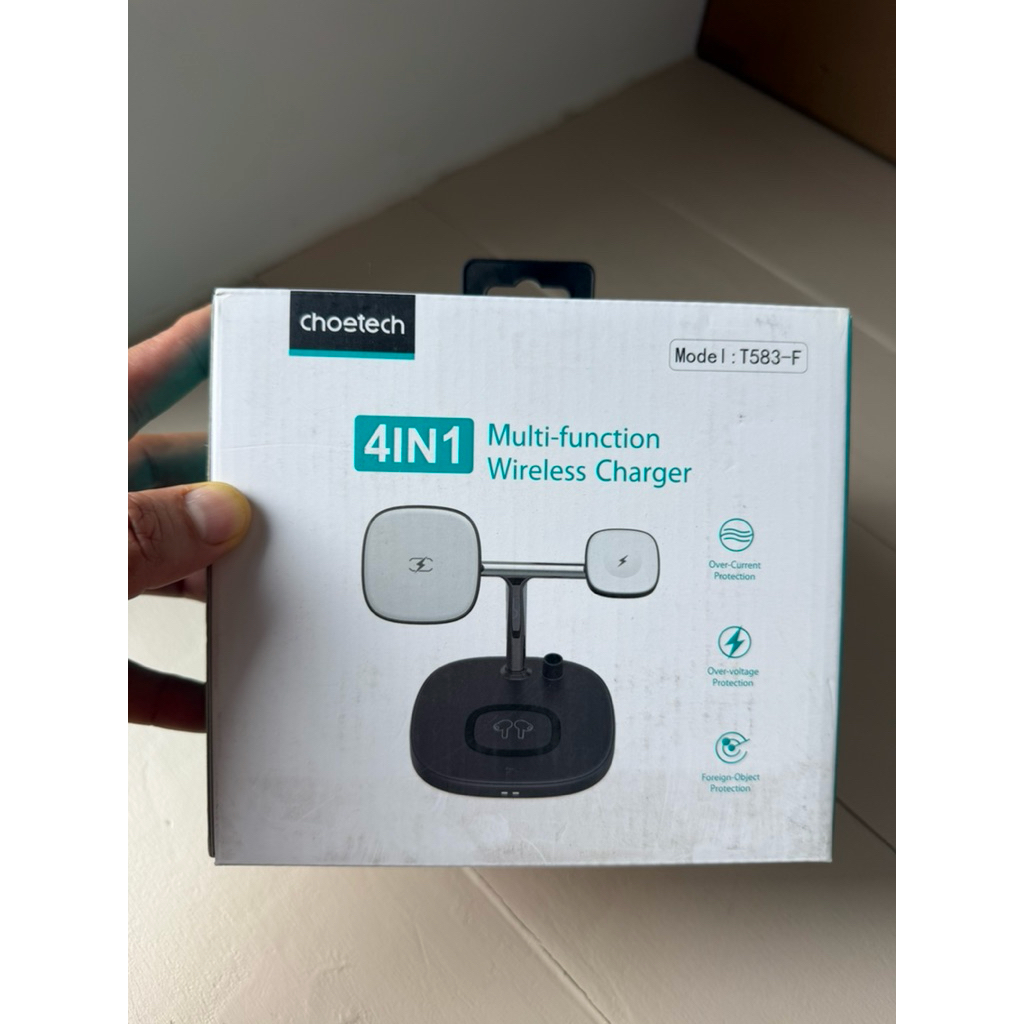 แท่นชาร์จไร้สาย Choetech รุ่น T583-F แบบ 4-in-1.รองรับการชาร์จ iPhone, Apple Watch, AirPods และ Apple Pencil พร้อมกัน