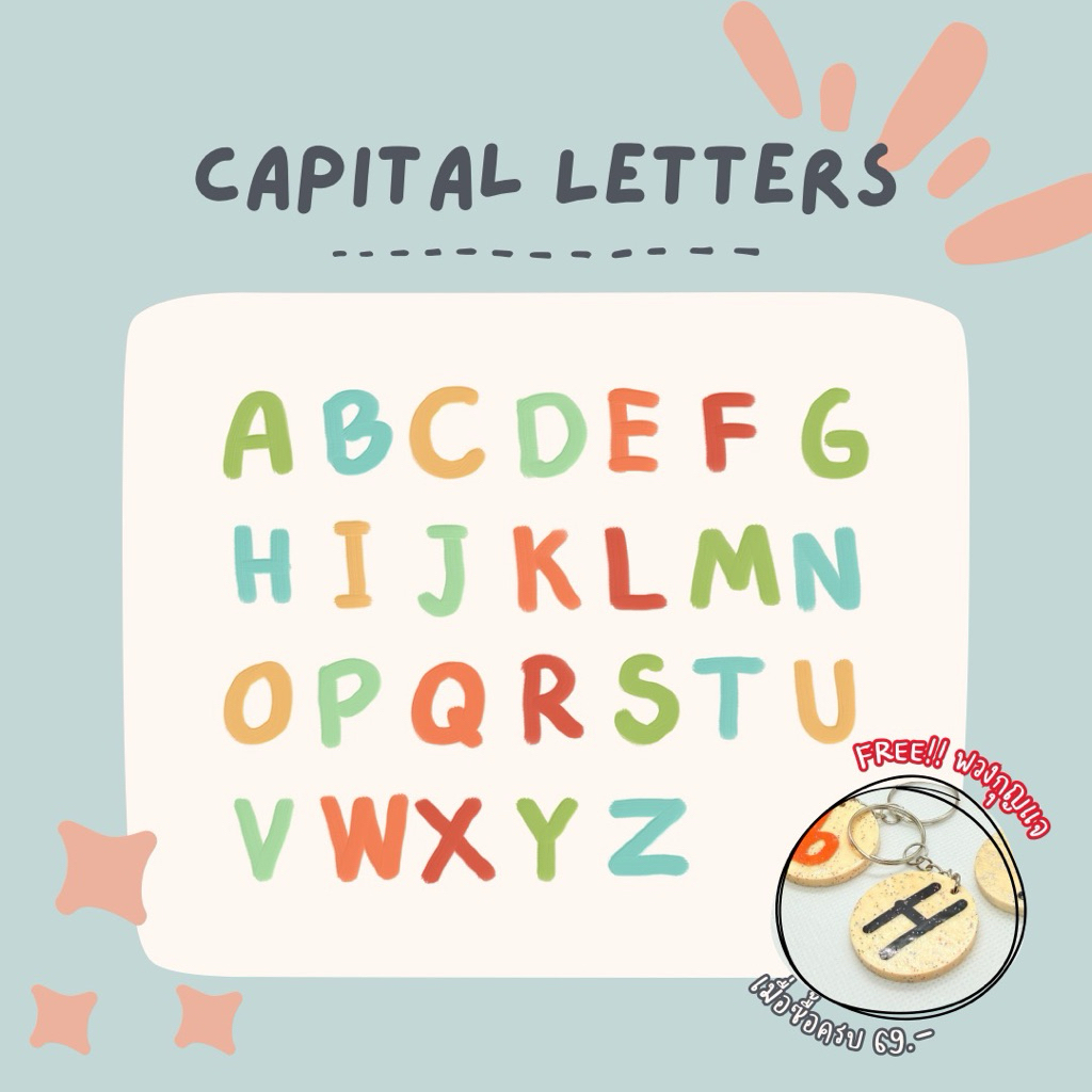 ตัวรีดสกรีน DFT A-Z สติกเกอร์ตัวอักษรภาษาอังกฤษพิมพ์ใหญ่ สีพาสเทล ออกแบบลายสกรีนด้วยตัวเอง