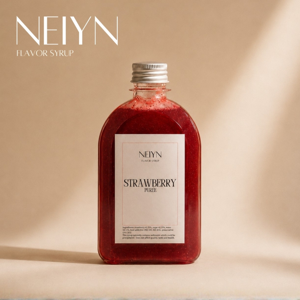 ไซรัปสตรอว์เบอร์รี่ Strawberry Puree Sauce 250ml | Neiyn