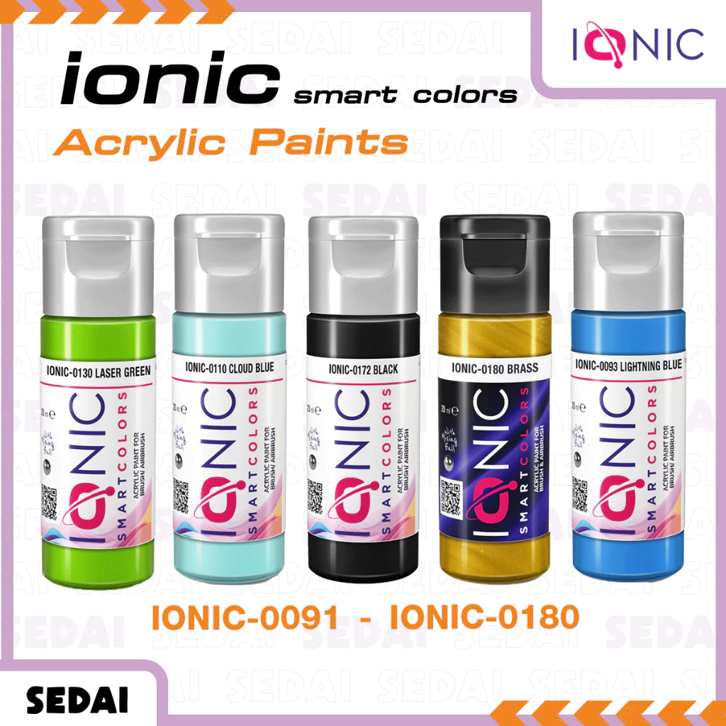 [ ส่งฟรี 🔥 ] [ IONIC-0091 - IONIC-0180 ] สีเพ้นท์โมเดล IONIC SMART COLORS ACRYLIC PAINTS สีอะคลิลิกจากประเทศสเปน