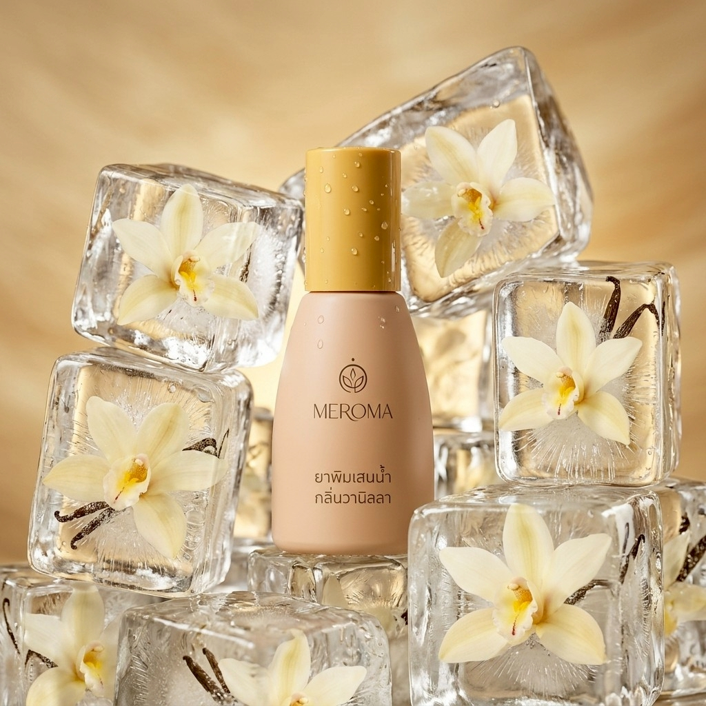 MEROMA พิมเสนน้ำ โมเดิร์น กลิ่นวานิลลา Focus [10ml] กลิ่นหอมเย็น สดชื่น ให้ความรู้สึกผ่อนคลาย บรรเทาอาการคัดจมูกจากหวัด
