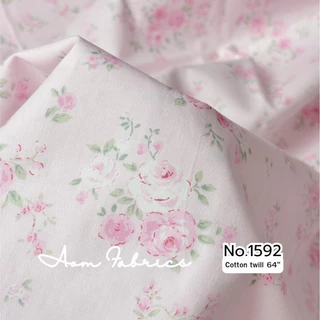 Aom Fabrics 🌷ผ้าคอตตอน 100% twill 64 นิ้ว No.1590-1592 เนื้อเนียนนุ่ม ผ้าเมตร ผ้านำเข้า พร้อมส่ง