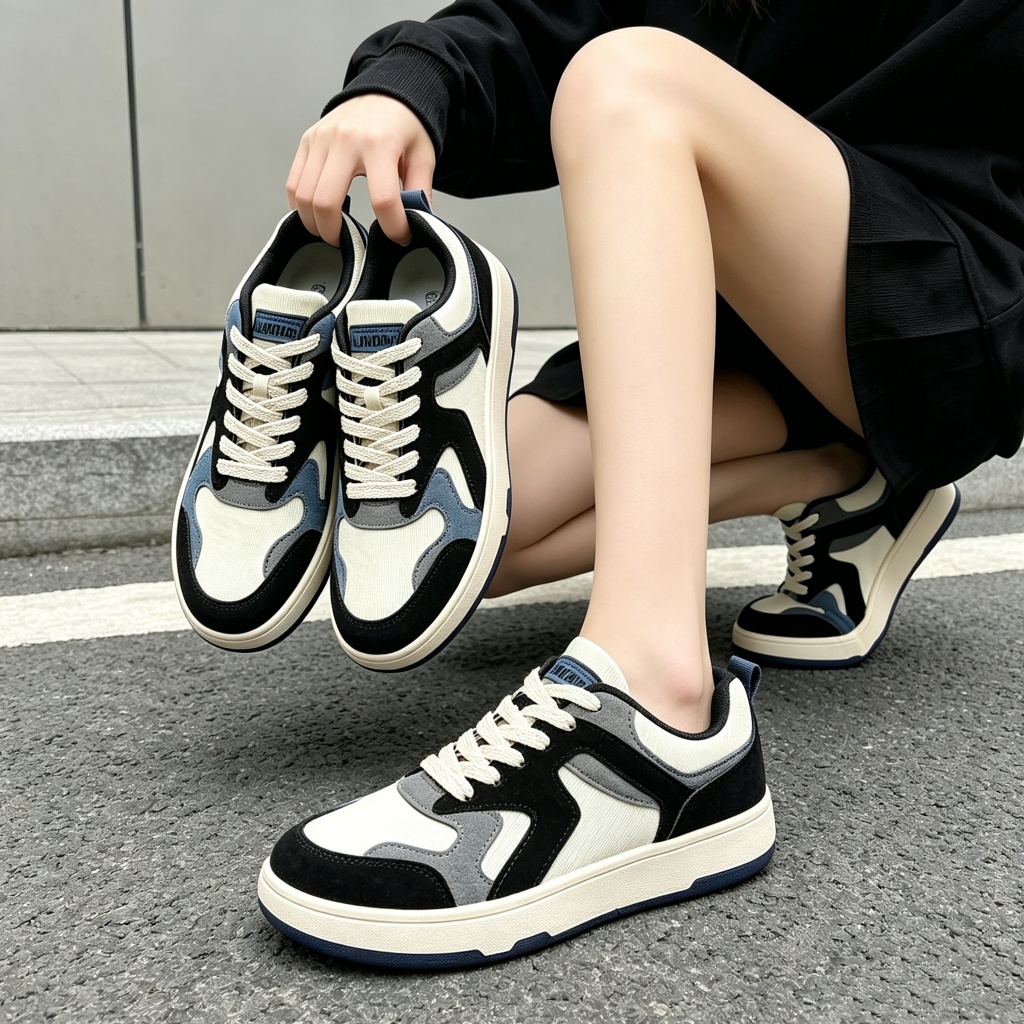รองเท้าผ้าใบ Unisex ไซส์ใหญ่ 39-44 ผ้าใบมินิมอล แฟชั่นเกาหลี