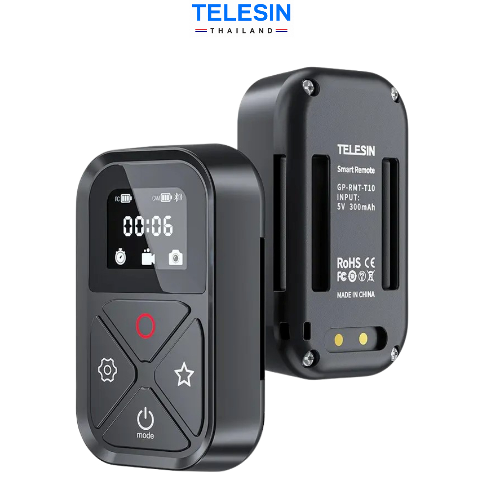 TELESIN GoPro 12 / 11 / 10 / 9 / 8 / Max / Phone Bluetooth Remote Control และMobilephone รีโมทคอนโทรลอัจฉริยะ