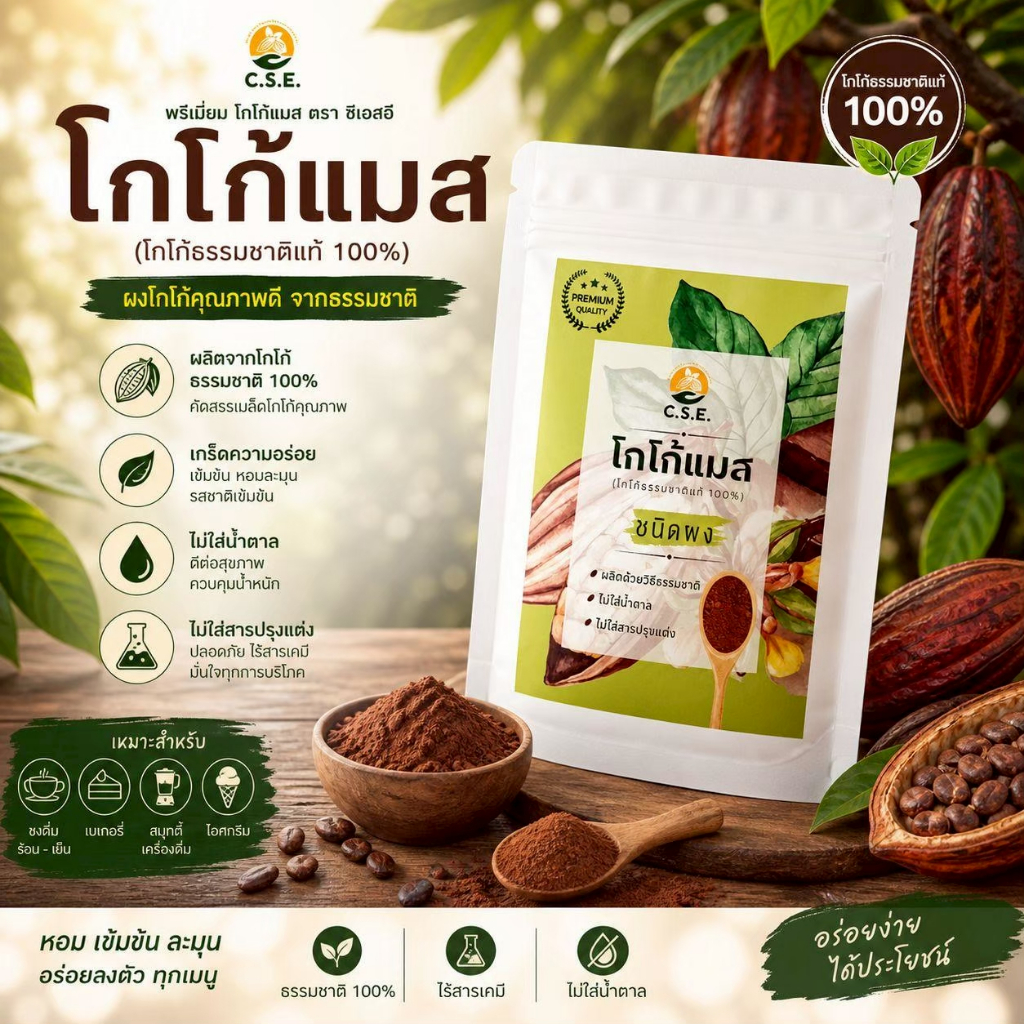 คาเคาแมส (โกโก้แมส) Cacao mass