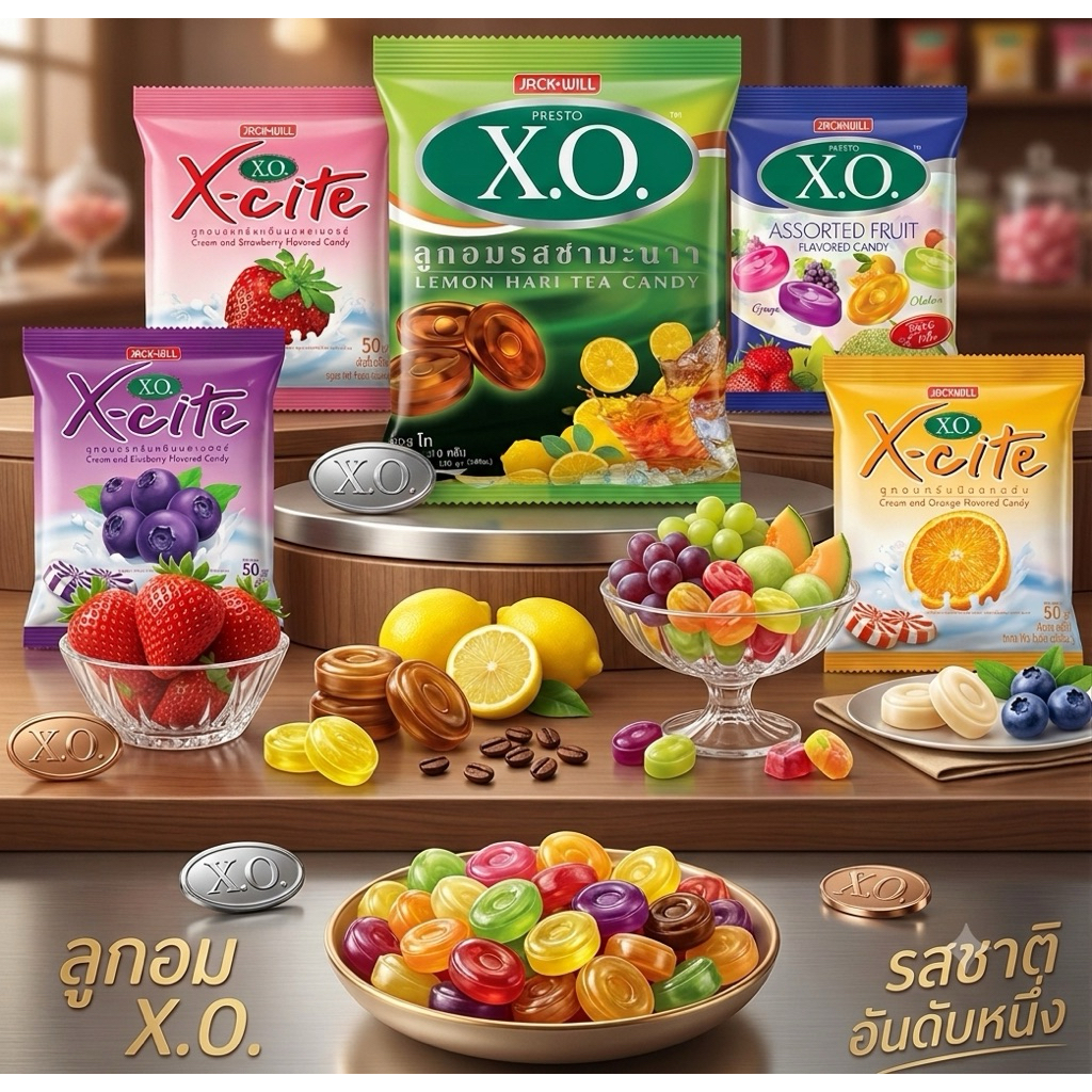 ลูกอม Xo ลัช ลูกอมในตำนาน🥺50เม็ด