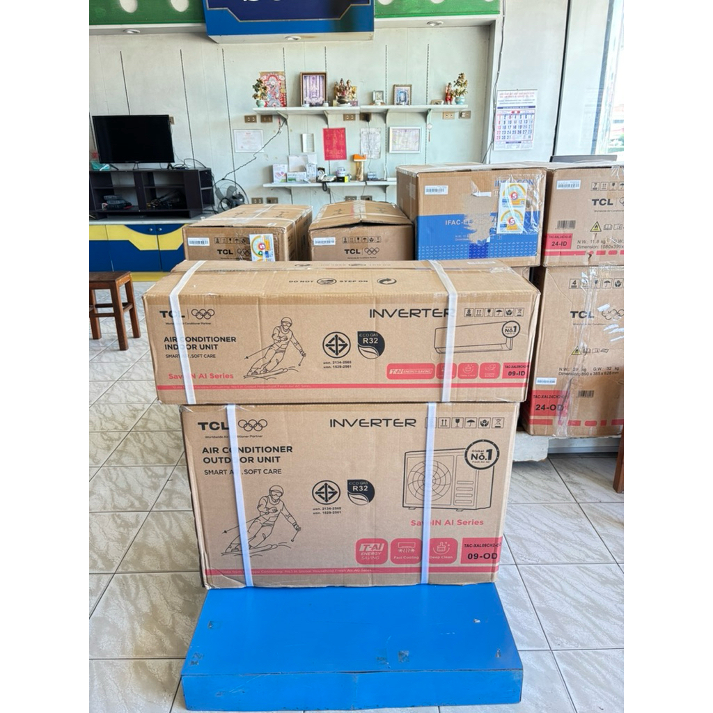 แอร์ใหม่ tcl 9200btu ระบบ inverter ประหยัดไฟเบอร์5 รับประกัน5ปี ของใหม่แกะกล่องรับประกัน มีบริการเก็บเงินปลายทาง