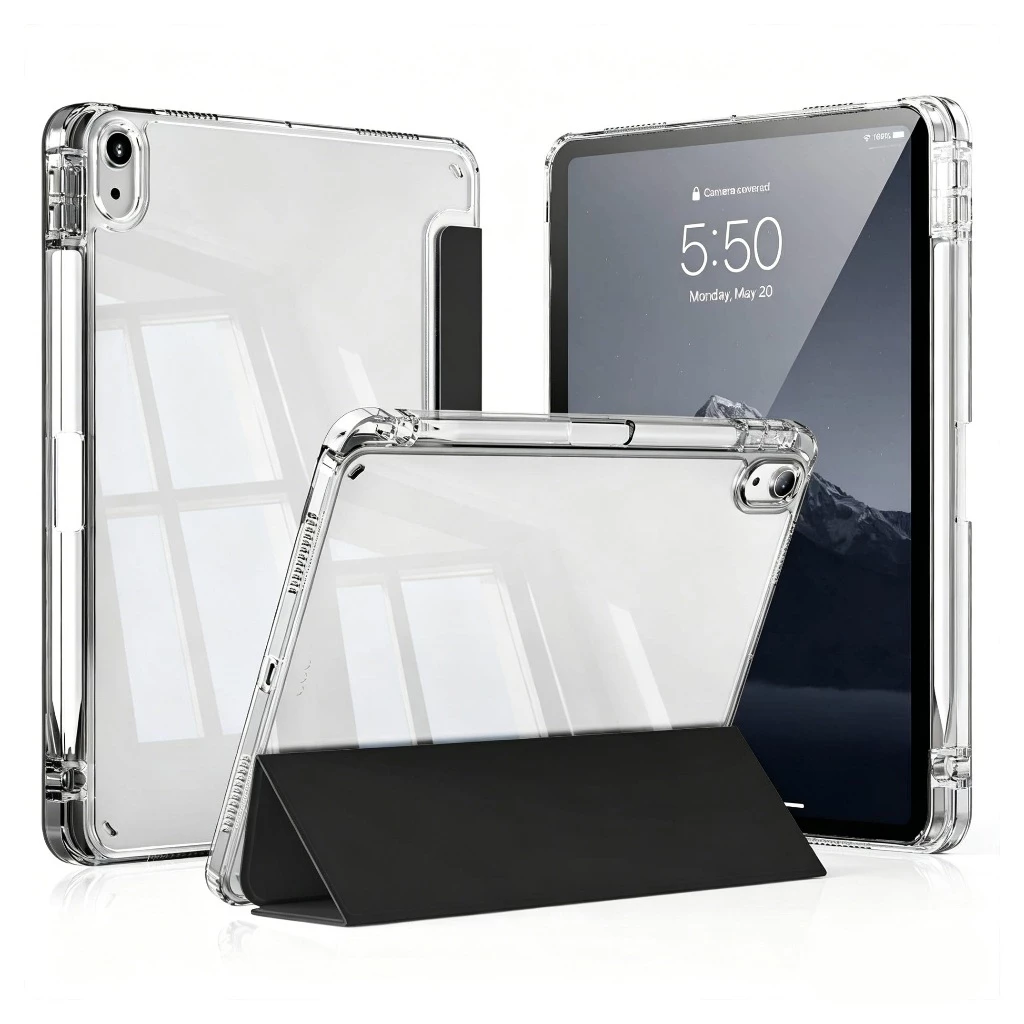 เคสไอแพด gen11 case ipad gen10 เคสใสแบบพับได้ 3 ชิ้นสำหรับ ipad 10/11th air10.9/11 pro11 10.2 นิ้ว