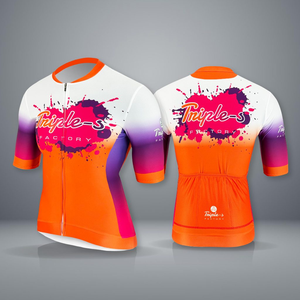 TRIPLE-S COLORFUL (TOP JERSEY) เสื้อปั่นจักรยานระดับพรีเมี่ยมเกรดแข่งขัน