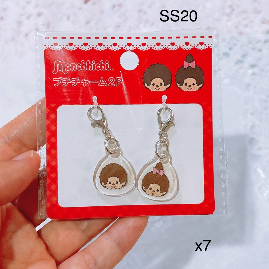 พวงกุญแจ อะคลิลิค ม่อนชิชิ monchichi acrylic keychain japan