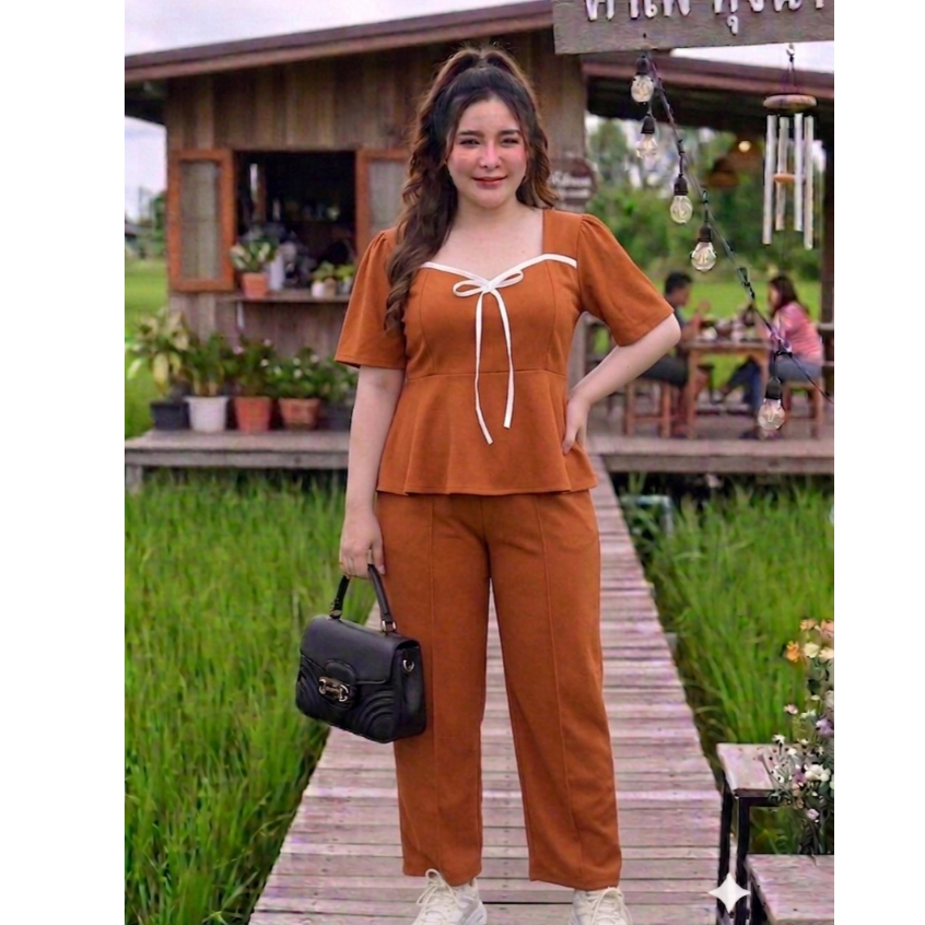 D24 ชุดเซ็ตสาวอวบผ้าวูลเวฟ สาวอวบ