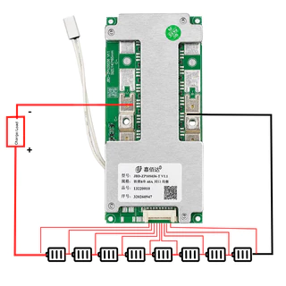 บอร์ด BMS 8S วงจรป้องกันแบตเตอรี่ JBD แบตเตอรี่ลิเธียมฟอสเฟต 3.2v 15A 30A 60A 29.2V LiFePO4 bms8S 30a