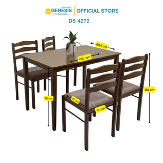 GENESIS - ชุดโต๊ะอาหาร โต๊ะกินข้าว โต๊ะอาหาร โต๊ะทานข้าว 4-6 ที่นั่ง