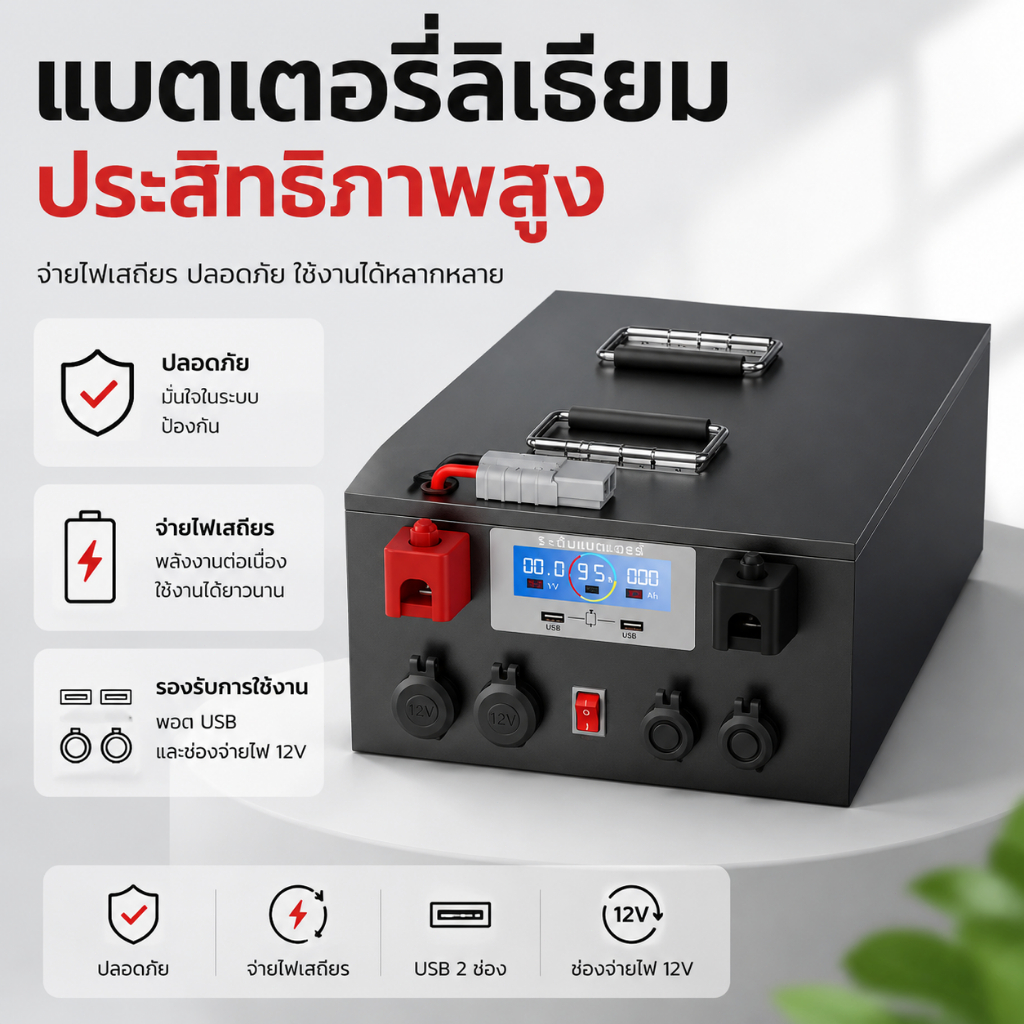 CATL แบตลิเทียม 12V 24V 48V 100A 150A 200A ส่งจากไทย