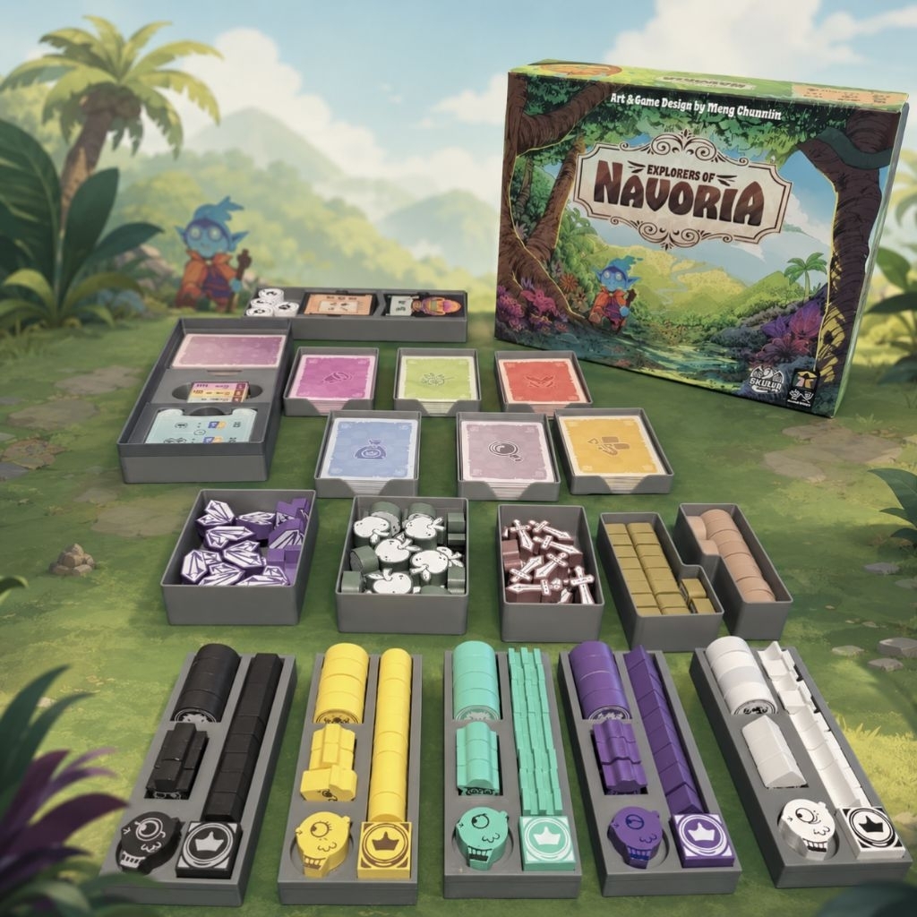 ​ [Insert & Organizer] Explorers of Navoria + Forgotten Lands (งาน 3D Print วัสดุ PETG) (ไม่รวมตัวเกม)