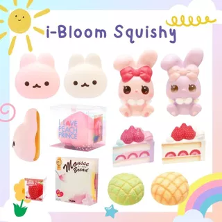 💖พร้อมส่ง💖 สกุชชี่ฮอตฮิต สกุชชี่ไอบลูม i-Bloom Squishy ลูกพีช / กระต่าย / shortcake ของแท้ 100%