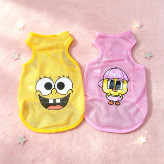 🐱🐶🐰เสื้อกล้ามตาข่ายสำหรับสัตว์เลี้ยง ฤดูร้อน ระบายอากาศดี ป้องกันขนร่วง มีไซส์ใหญ่ หมาแมว COD จัดส่งจากกรุงเทพฯ