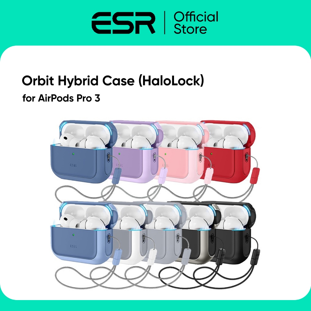 ESR เคสสำหรับ AirPods Pro 3 รุ่น Orbit Hybrid Case (HaloLock)