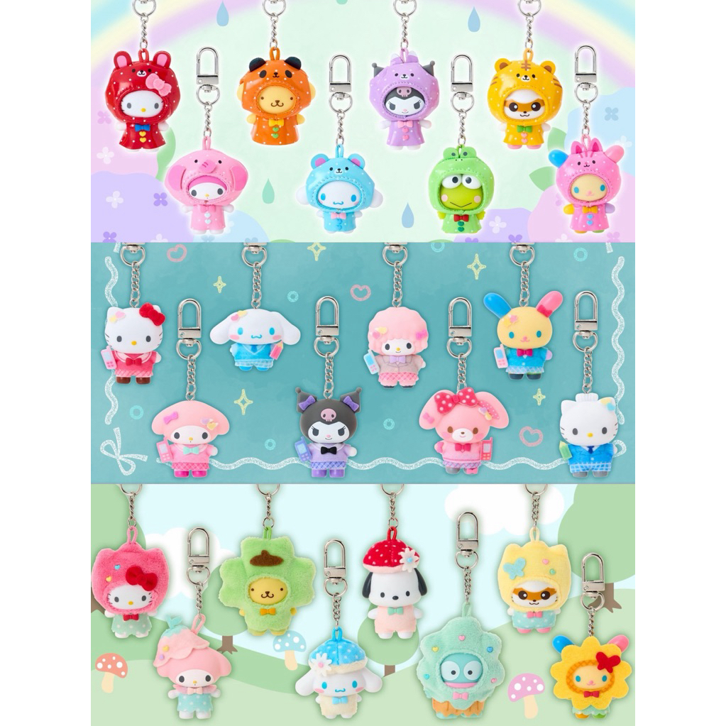 พร้อมส่งด่วน ของแท้ กล่องสุ่มพวงกุญแจซานริโอ้ Sanrio Chibitomo Sanrio Snow Fairy Series  Japanese Sweets side dish