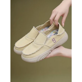 (ส่งด่วน❗️) QXICO รุ่น F263 (แถมถุงผ้าแบรนด์) รองเท้าสลิปออนใส่เหยียบส้นได้ สวยมาก