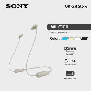 Sony หูฟัง In Ear รุ่น WI-C100 | Wireless Headphones | Bluetooth® 5.0 | IPX4 | Easy hands-free calling