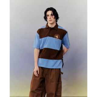 S26MD SMILEYHOUND STRIPED POLO WITH SUMMER CLUB LOGO