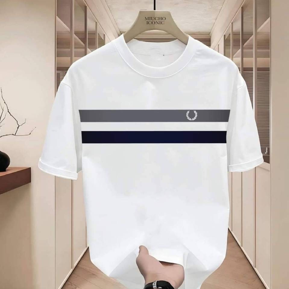 เสื้อยืดชาย เสื้อผู้ชายแฟชั่นลายพิมพ์สไตล์ยุโรปอเมริกา ฤดูร้อน 2026 ทรงเท่ห์ บุคลิกภาพ 100% ฝ้ายแท้