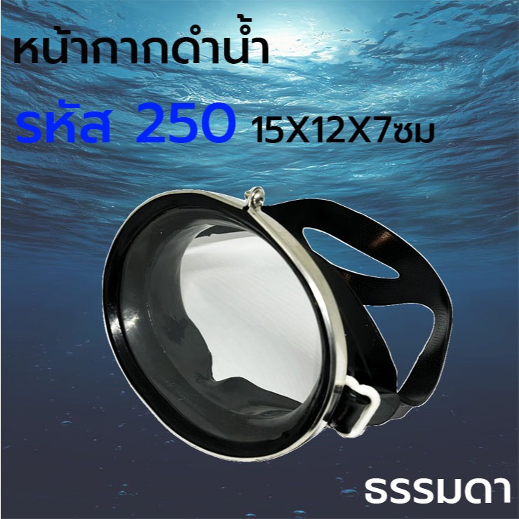หน้ากากดำน้ำ หน้ากากดำปลา หน้ากากดำน้ำตื้น แว่นดำน้ำ no.250