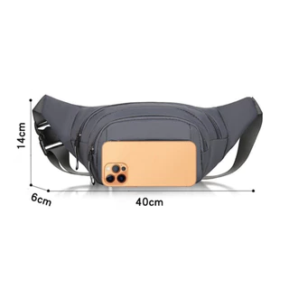 【COD】กระเป๋าคาดเอวผู้ชายแฟชั่นใหม่ ใช้งานได้หลายอย่าง กันน้ำ ทนทาน สามารถสะพายไหล่ได้