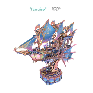 Tonecheer โทนเชียร์ ตัวต่อไม้สามมิติ แมจิเคิล กาแล็กซี diy transmission model TQ422 Magical Galaxy
