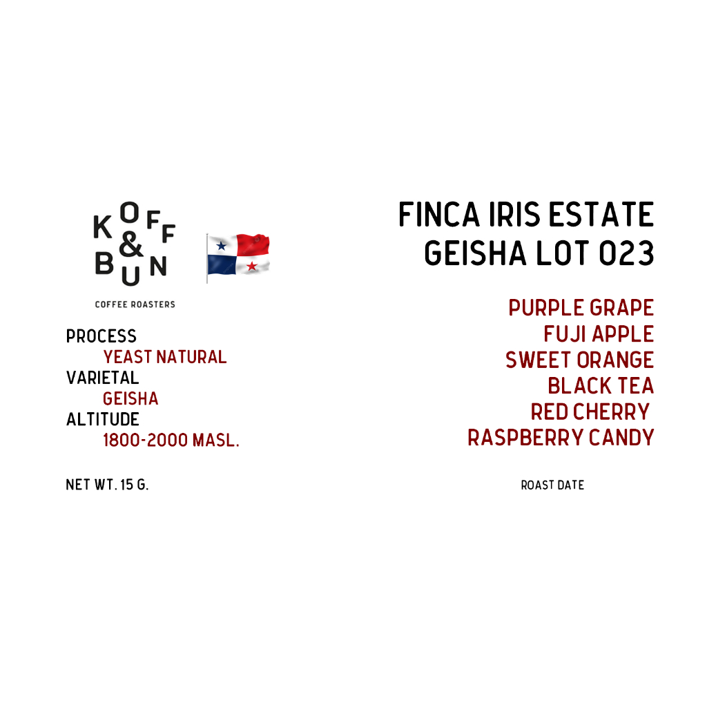 เมล็ดกาแฟคั่ว Finca Iris Estate Geisha lot 023