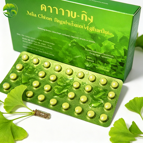 แปะก๊วยวายกิง 1กลอ่ง มี 30 เม็ด Y-gink สารสกัดใบแปะก๊วย Ginkgo