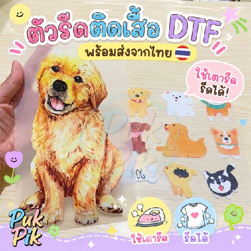 ตัวรีดติดเสื้อ DTF พร้อมส่งจากไทย ใช้เตารีด รีดได้ พร้อมส่งจากไทย