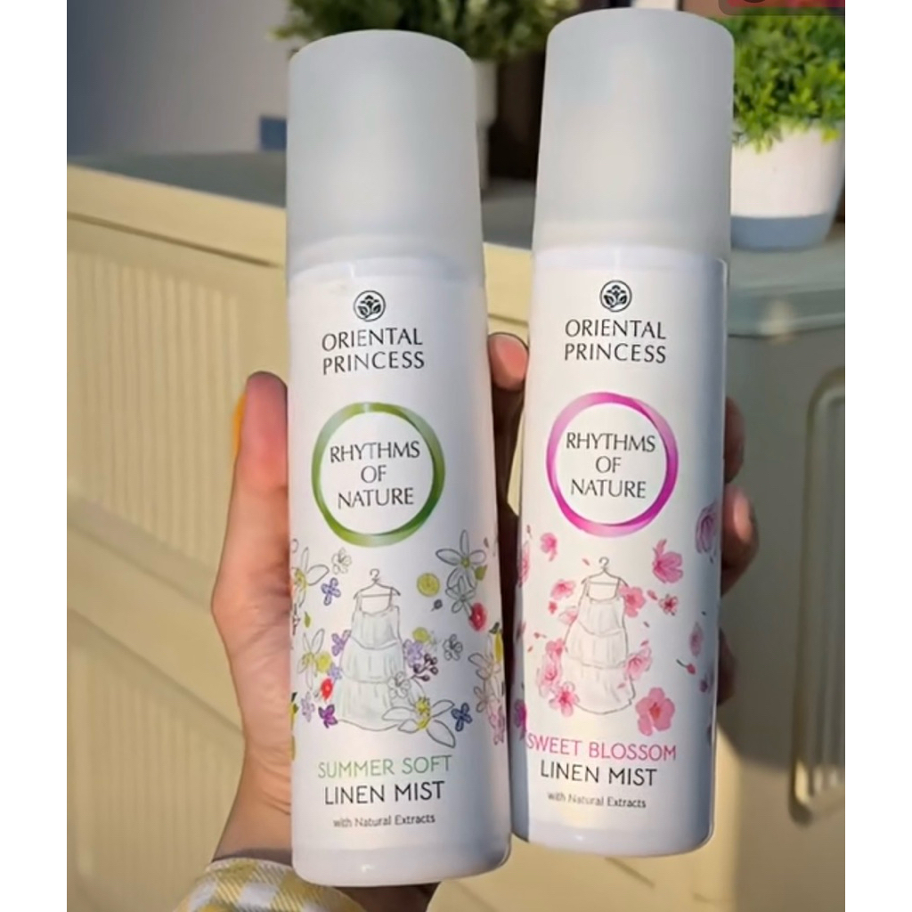 น้ำหอมฉีดผ้า Oriental Princess สเปรย์ฉีดผ้าหอม Rhythms of Nature Linen Mist 250 ml สูตรใหม่