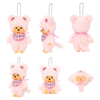 🎀🇯🇵 ของแท้นำเข้าจากญี่ปุ่น Monchhichi Ice Cream Keychain ตุ๊กตาห้อยกระเป๋า ขนนุ่ม สีพาสเทลน่ารัก