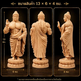 พระพุทธมหากำลัง งานพิมพ์ 3D ปริ้น สูง 13 ซม.รวมฐาน เหมาะสำหรับตั้งโต๊ะ ห้องพระ ห้องนั่งเล่น หรือมอบเป็นของขวัญมงคล