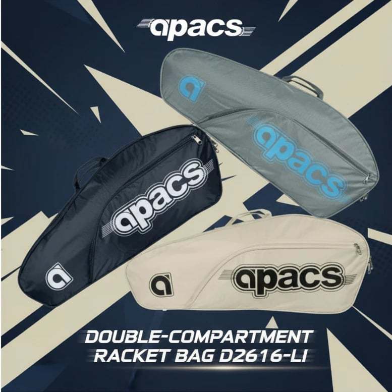 กระเป๋าแบดมินตัน Apacs Bag Double Zip D2616 (สินค้าลิขสิทธิ์แท้ 100%)