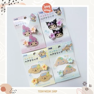 กิ๊บซานริโอ้ รุ่นชบาสีแทน Sanrio Hair Clips