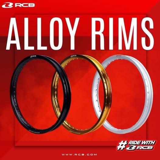 RACING BOY **1วง** ล้ออลูมิเนียม 1.40 ขอบ 17 อลูมิเนียมซีรีย์7 RCB ( 36H ) ALUMINIUM WHEEL "GOLD" "S