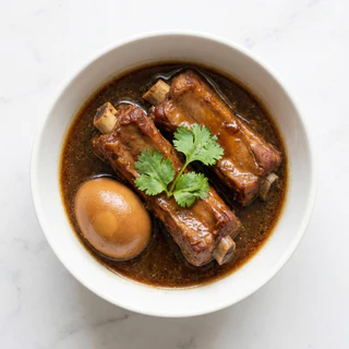 ไข่พะโล้ซี่โครงหมูตุ๋นเปื่อย พร้อมทาน 130 kcal | 400g หอมเครื่องพะโล้ ไม่ต้องแช่เย็น ไม่ใส่ผงชูรส Green & Organic