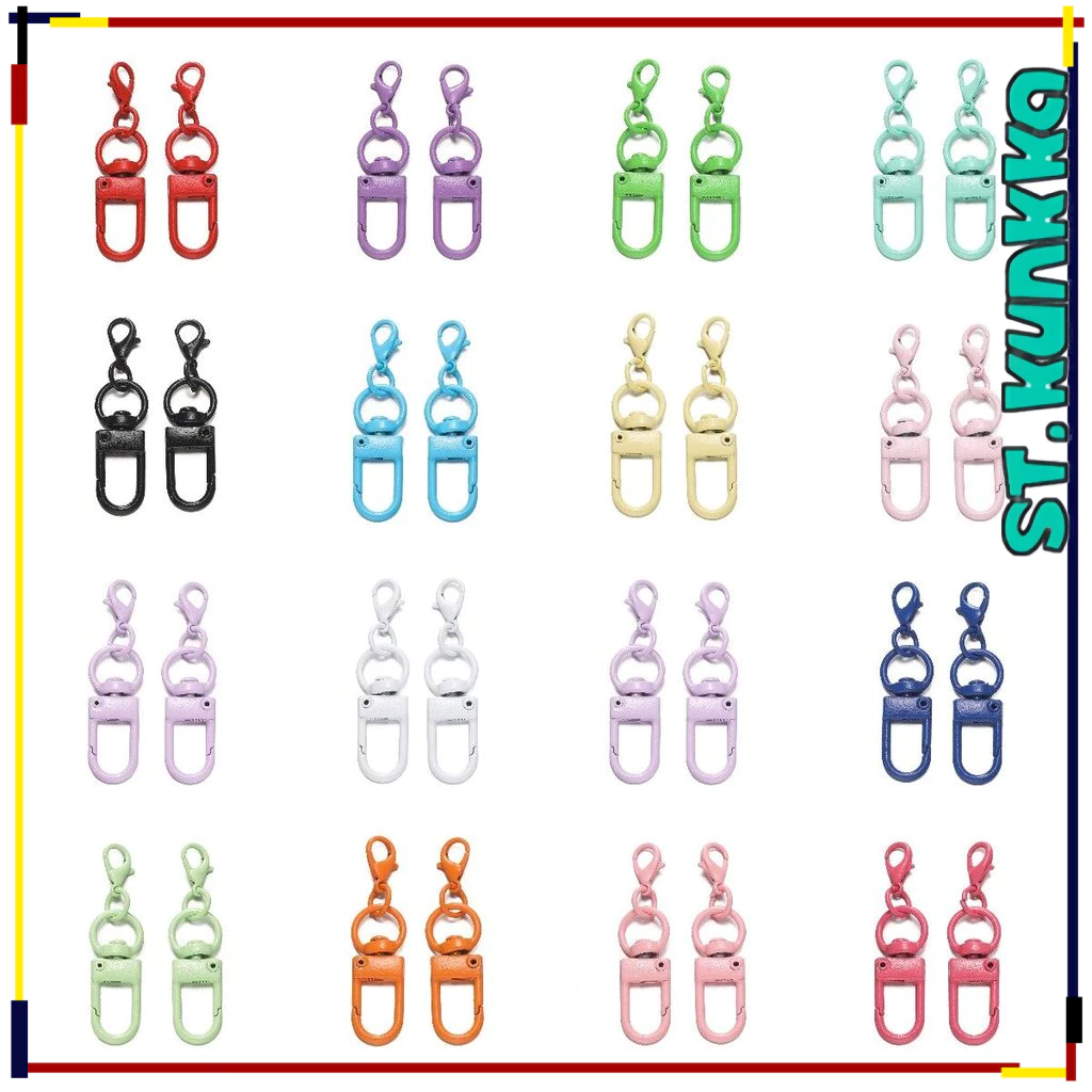 St.kunkka 5ชิ้น นทาสีโลหะผสมประตู ตะขอก้ามปูสีลูกกวาดตะขอรูปตัวยู DIY เครื ่ องประดับทําสร ้ อยคอสร ้ อยข ้ อมือ