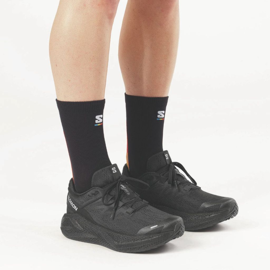 SALOMON AERO GLIDE 3 Black Men's Road Running Shoes รองเท้าวิ่งผู้ชาย L47866000 Official Store — صورة 4