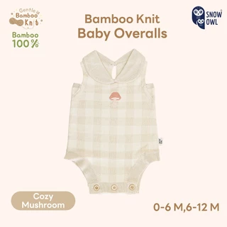 Snow Owl Gingham ชุดเอี๊ยมไหมพรม จากใยไผ่นุ่มๆ 100% Gentle Bamboo Knit Baby Overalls