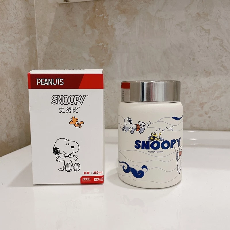 【ข้างในเป็นเซรามิก】Snoopy แก้วกาแฟ สแตนเลส แก้วเก็บความเย็น เก็บได้ทั้งความร้อน แก้วเยติน่ารัก 280ml
