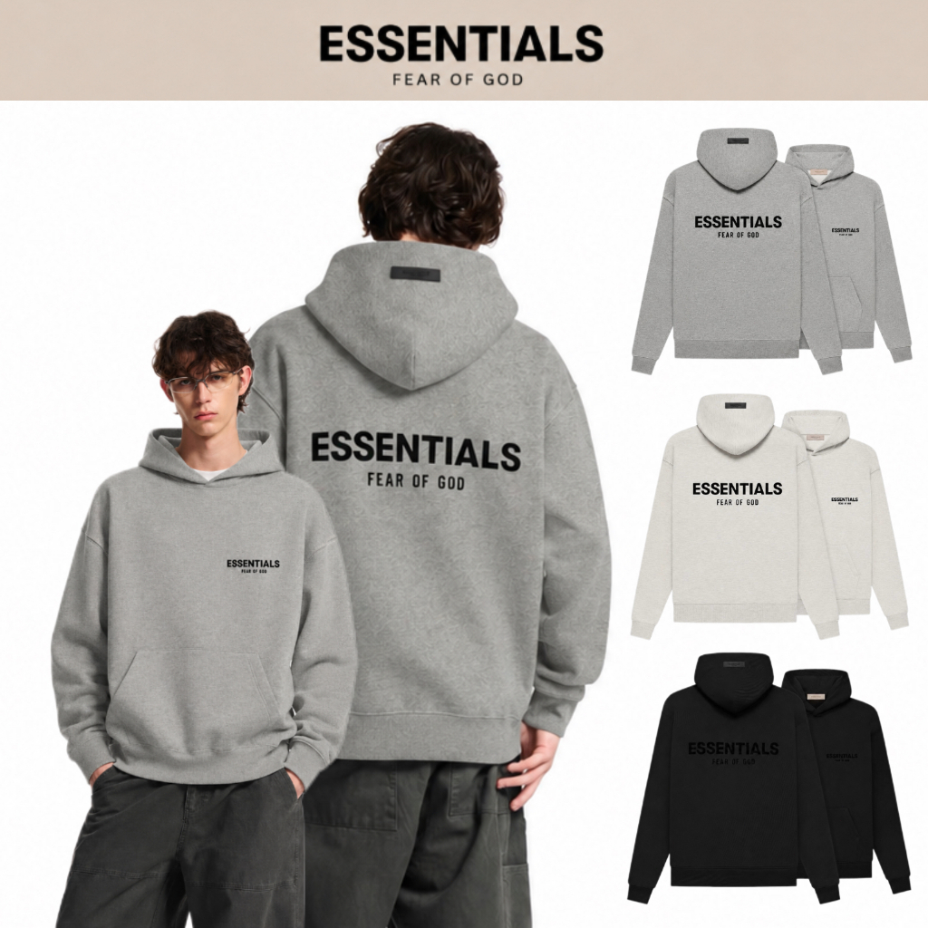 100% Authentic Fear of god Essentials SS22Hoodie oversize หลวม ยูนิเซ็กซ์