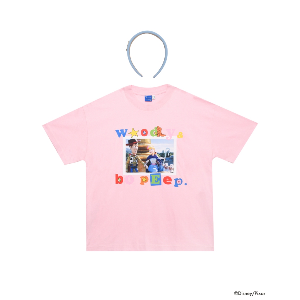 Kloset and Etcetera Woody & Bo peep T-shirt (Pixar-02)  เสื้อยืดพิมพ์ลาย Woody & Bo Peep