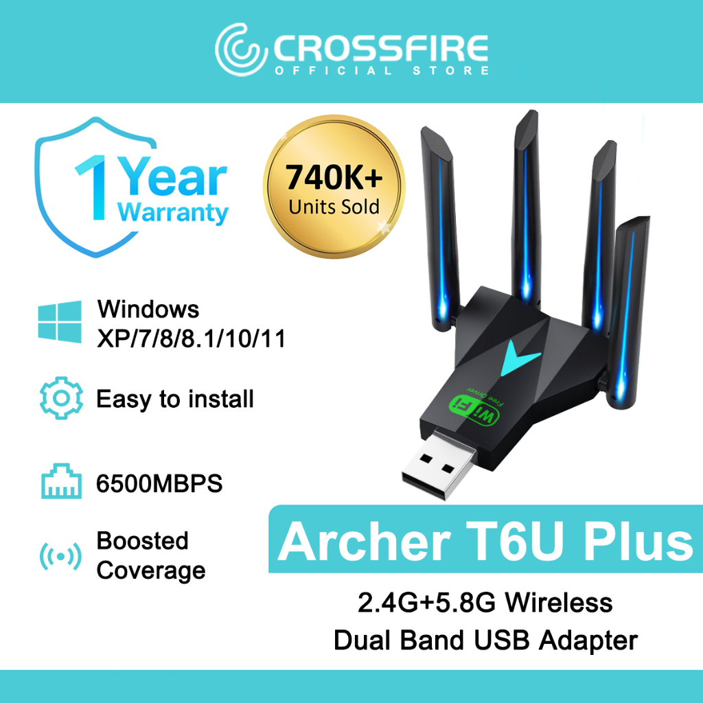 【เครือข่ายเร็วเป็นพิเศษ】ตัวรับ WiFi อันทรงพลัง แบบ Dual Band 2.4GHz-5.8GHz USB3.0 Speed 1800Mbps ตัวรับสัญญาณไวไฟ