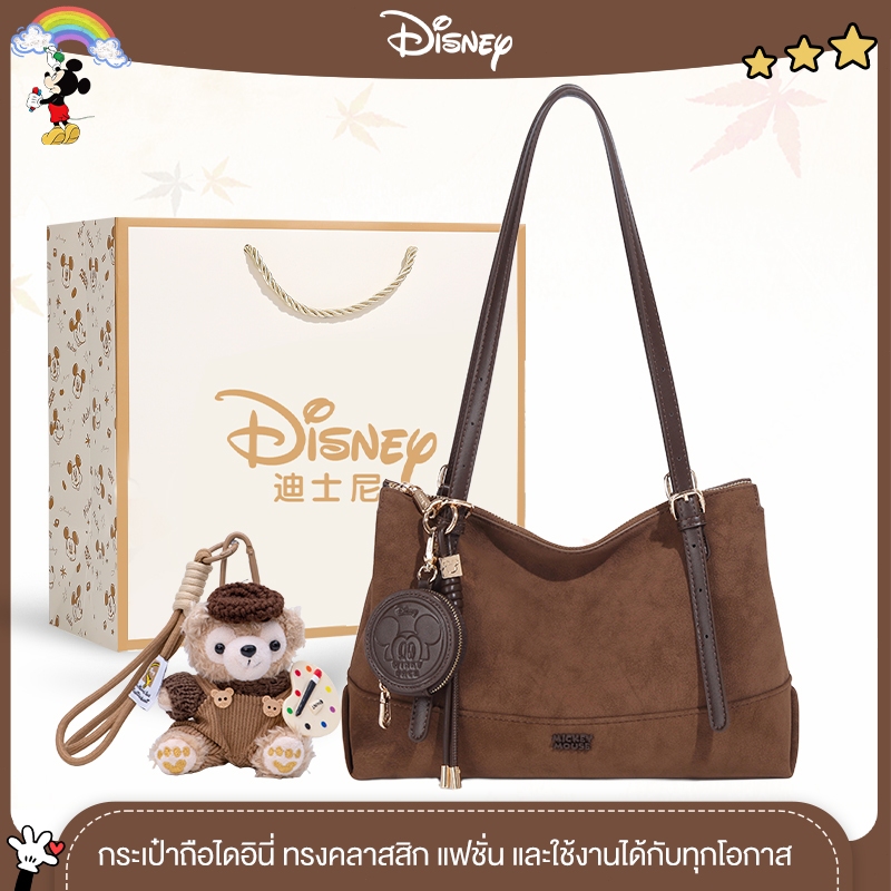 Disney Hoppers กระเป๋าสะพายไหล่ ทรงโท้ท สไตล์เกาหลี มินิมอล หนัง PU เกรดพรีเมียม พร้อมส่ง พร้อมส่งจากไทย