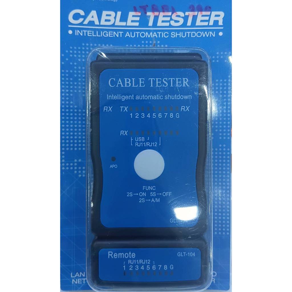 อุปกรณ์ทดสอบสัญญาณสาย Lan/สายโทรศัพท์ Cable Tester GLINK (GLT-104)  รองรับการทดสอบสายแลน UTP / STP /