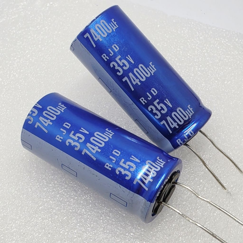 (1 ตัว) คาปาซิเตอร์ 7400uF 35V , Electrolytic Capacitor 7400uF 35V ฝ, ตัวเก็บประจุ อิเล็กโตไลท์  ทนความร้อน 85°C